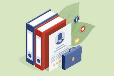 isometric online documentation database vector image
