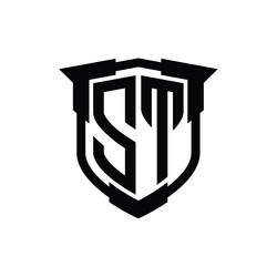 Ts logo monogram abstract speed technology design Vector Image