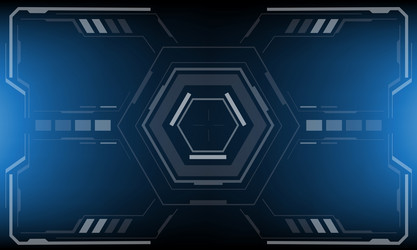 hud sci-fi interface screen view white circular vector image