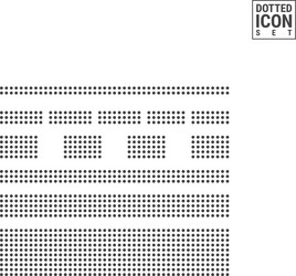 Solid and dashed lines dot pattern icon dotted vector