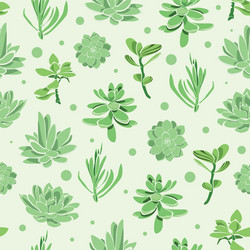 Cactus plants texture seamless pattern background Vector Image