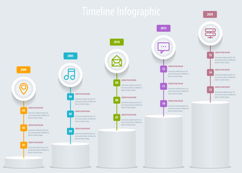 timeline infographic vector