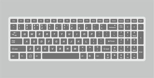 White computer keyboard vector