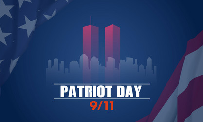 9 11 usa never forget september 2001 greeting Vector Image