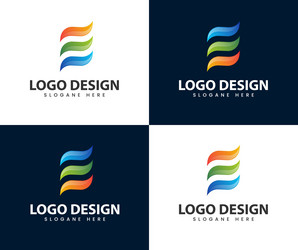 Speed letter initial e logo design template Vector Image