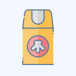 Icon insect repellant related to backpacker vector