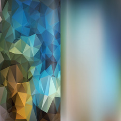 set of abstract polygon triangles and blurred vector image