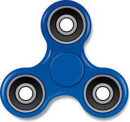 Blue Spin Toy - Fidget Spinner Vector Image
