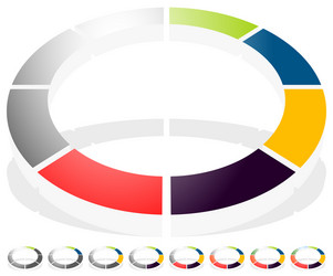 Circular preloader progress indicator icon w 8 vector