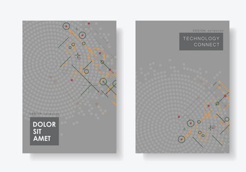 cover network polygonal element array atom border vector image
