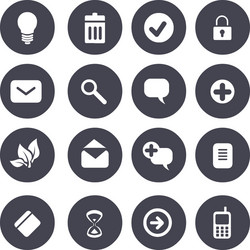Black social media icons set Royalty Free Vector Image