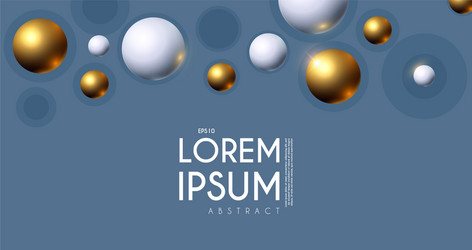 abstract 3d background with spheres structure vector image