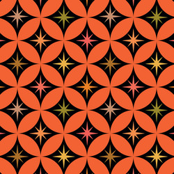 Atomic Starburst Geometric Pattern vector image
