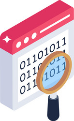Binary data search vector