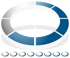 circular preloader progress indicator icon w 8 vector image