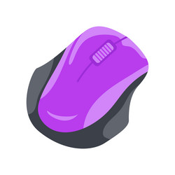 computer mouse in flat design wireless input vector image