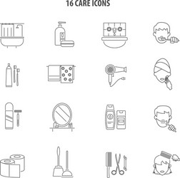 Personal Care Hygiene Icons Set Vector Image