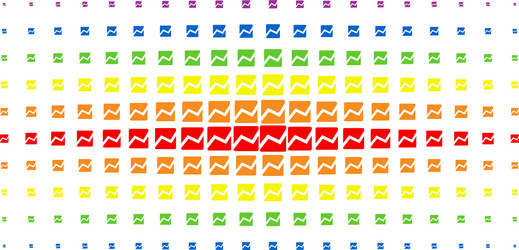 analytics chart spectrum halftone effect vector image