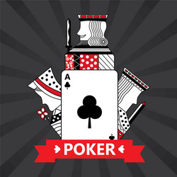 Club ace jack king and queen cards playing poker vector