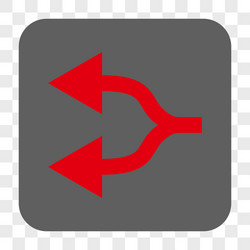 Split arrows left rounded square button vector