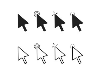 click cursor arrow icon mouse pointer symbol vector