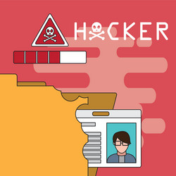 hacker and cyber security vector image