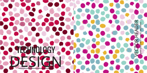 set of geometric pattern abstract background vector