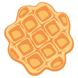 Belgium round waffle vector