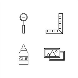 design and studio simple linear icon setsimple vector image