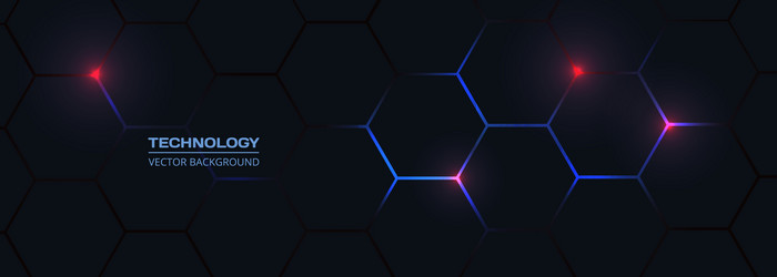 Dynamic Hexagon Technology Background vector image