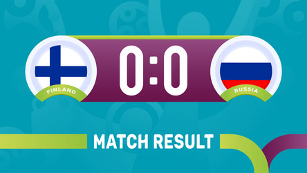 Finland vs russia match result european football vector