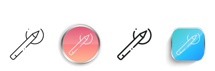 liner icon thin linear regular and button style vector image