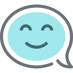 message bubble flat line web icon concept vector image