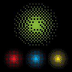 dotted frame abstract background halftone effect vector image