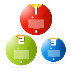 paper circle progress steps for tutorial vector image