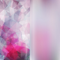 Set of abstract polygon triangles and blurred vector