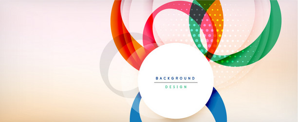 Trendy simple circle abstract background dynamic vector