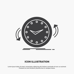 backup clock clockwise counter time icon glyph vector image