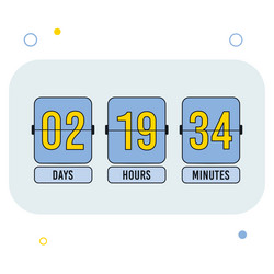 clock counter countdown timer background vector image