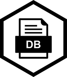 db file document icon vector image