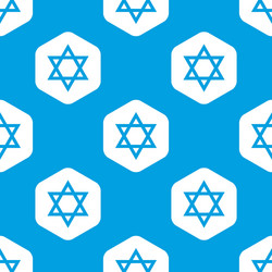 Star of david hexagon pattern vector