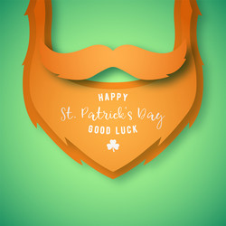 Happy saint patricks day design in paper art vector