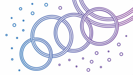 interlocking rings abstract pattern generative ai vector image