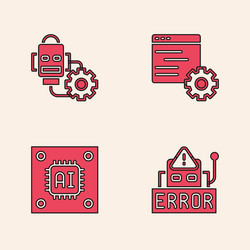 Set error in robot setting computer api vector