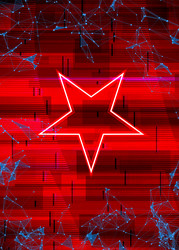 glitch cyberpunk frame with technology error vector image