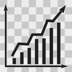 graph icon ui on transparent vector image