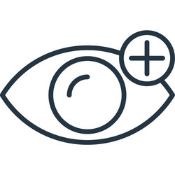 Hyperopia icon editable stroke Royalty Free Vector Image