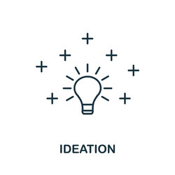 ideation icon line style element from life skills vector image