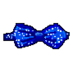 neck bow tie game pixel art vector