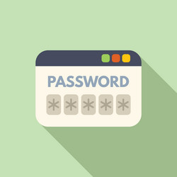 web password icon flat change online view vector image
